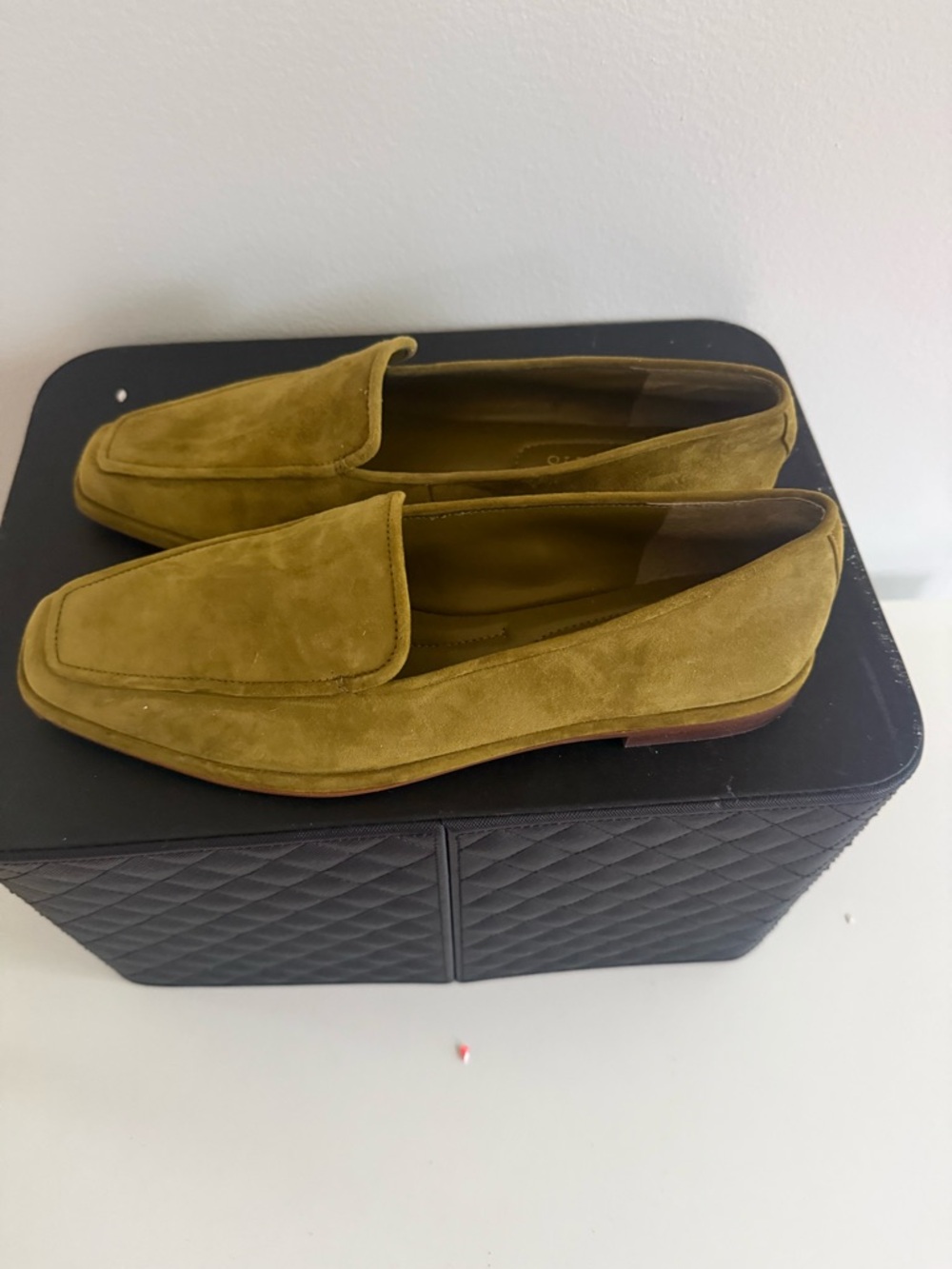 Vince Camuto Men's Olive Suede Slip-On Loafers